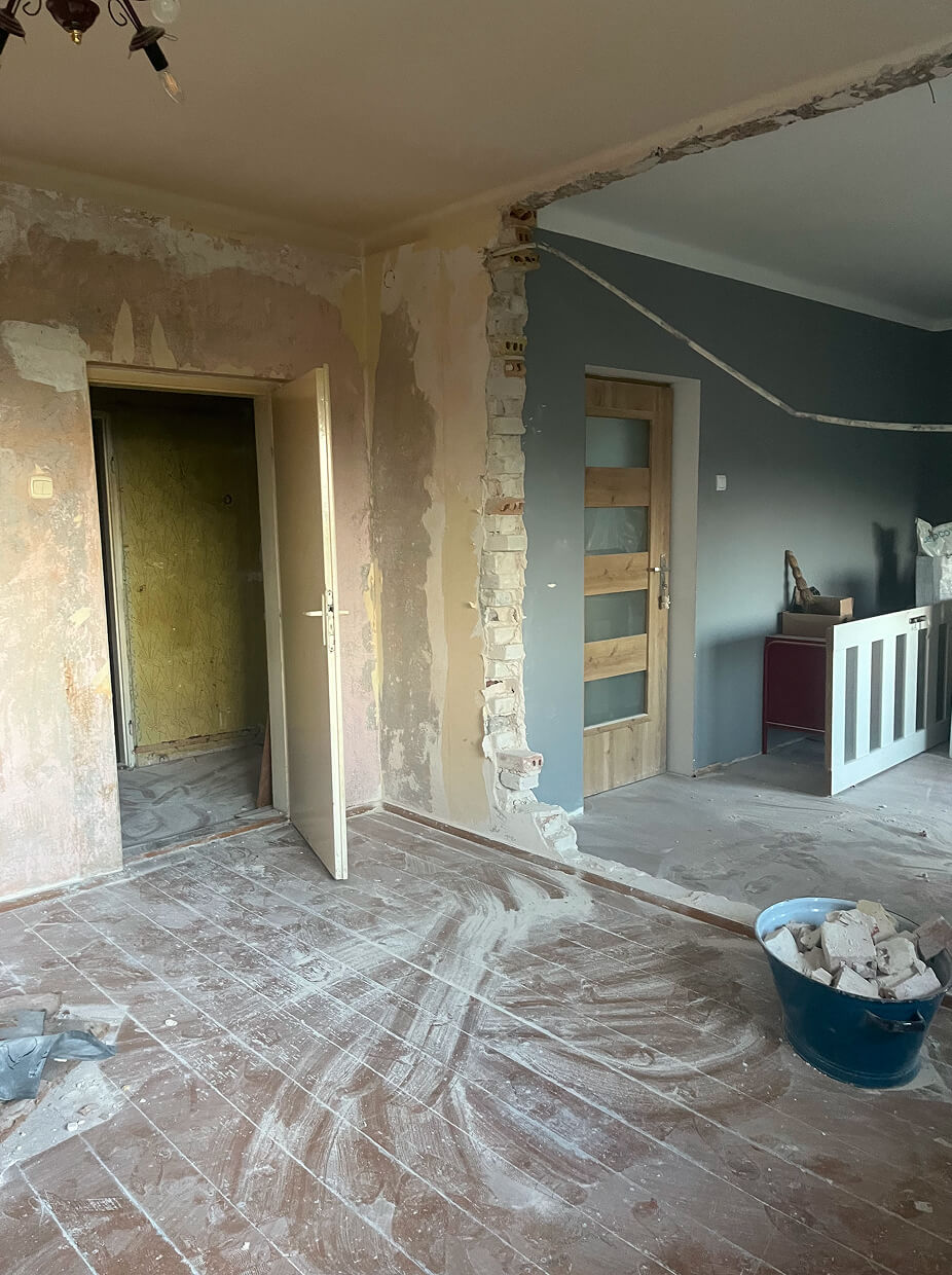 Realizacja BudiPaw — wykończenie wnętrza domu